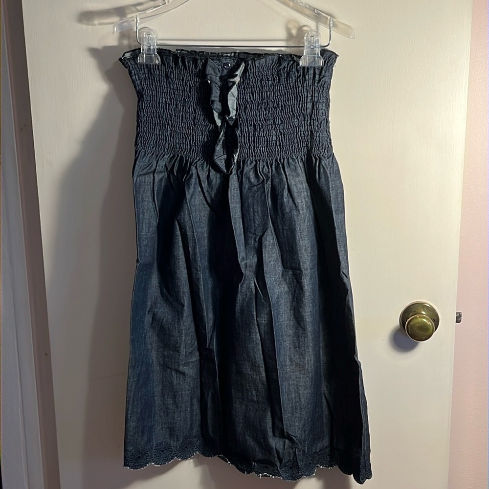 Strapless Garcia Fashion Denim Dress Size M